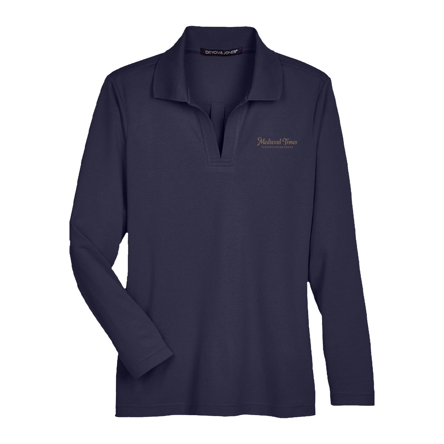 Dinner and Tournament Women's Long Sleeve Polo - Navy